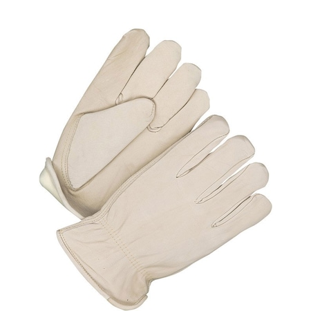 Bdg Lined Leather Driver, Grain Cowhide, Slip-On, Keystone Thumb, Gunn Cut, Natural, XL 1 PR 20-9-374-XL